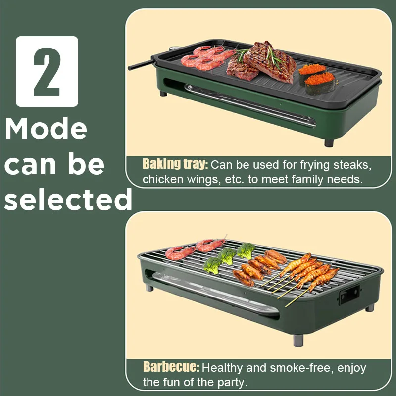 Neue edelstahl braten und grillen dual-zweck rauchfreien grill grill nicht-stick elektrische backformen haushalts high power