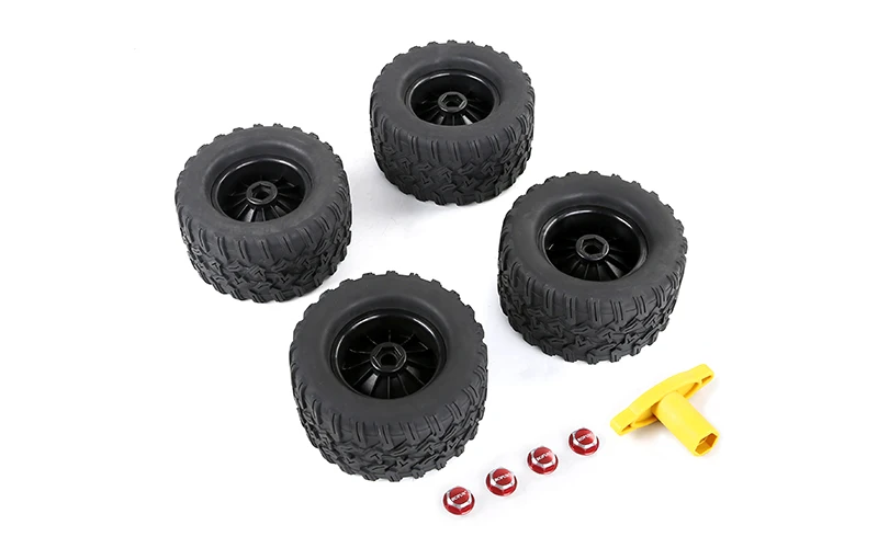 220*120 Widen All-Terrain Tires Mounted on Sealed Wheel Hub for Rovan XLT LT V5 Traxxas X-MAXX LOSI 5IVE-T BAHA 5S