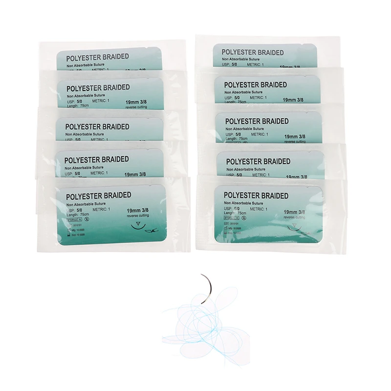 Medical Needle Suture Nylon Teaching Demonstrations Exercises Monofilament Thread Suture Practice Kit image 2