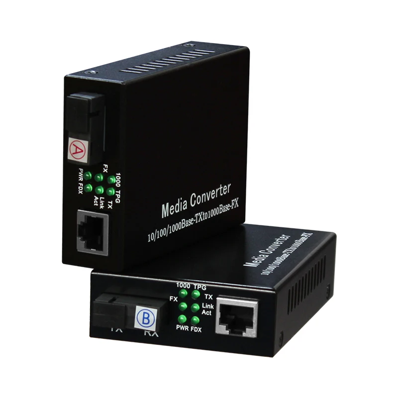 Optik Mini Transceiver Rj45 Lan Port Multi Mode Single Mode Opsional Media Optik Converter LED Panggung Sewa Acara