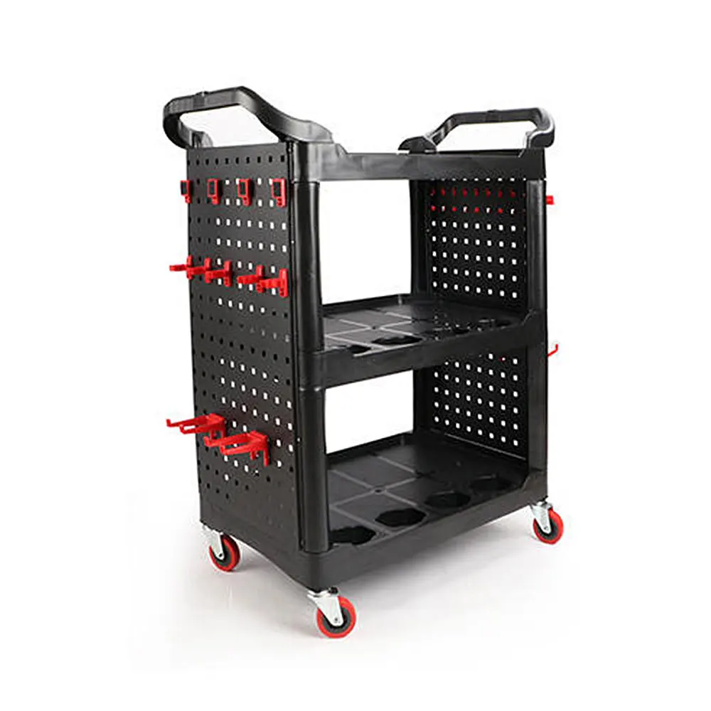 

Removable Car Beauty Tool Cart Car Polishing And Washing Three-Layer Storage Trolley Car Beauty Tool Storage Trolley