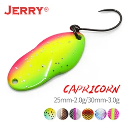 Jerry capricorno 1.5g 2g 3g Micro esche da pesca Ultralight ottone metallo Hard Bait Single Hook Area d'acqua dolce trota luccio persico