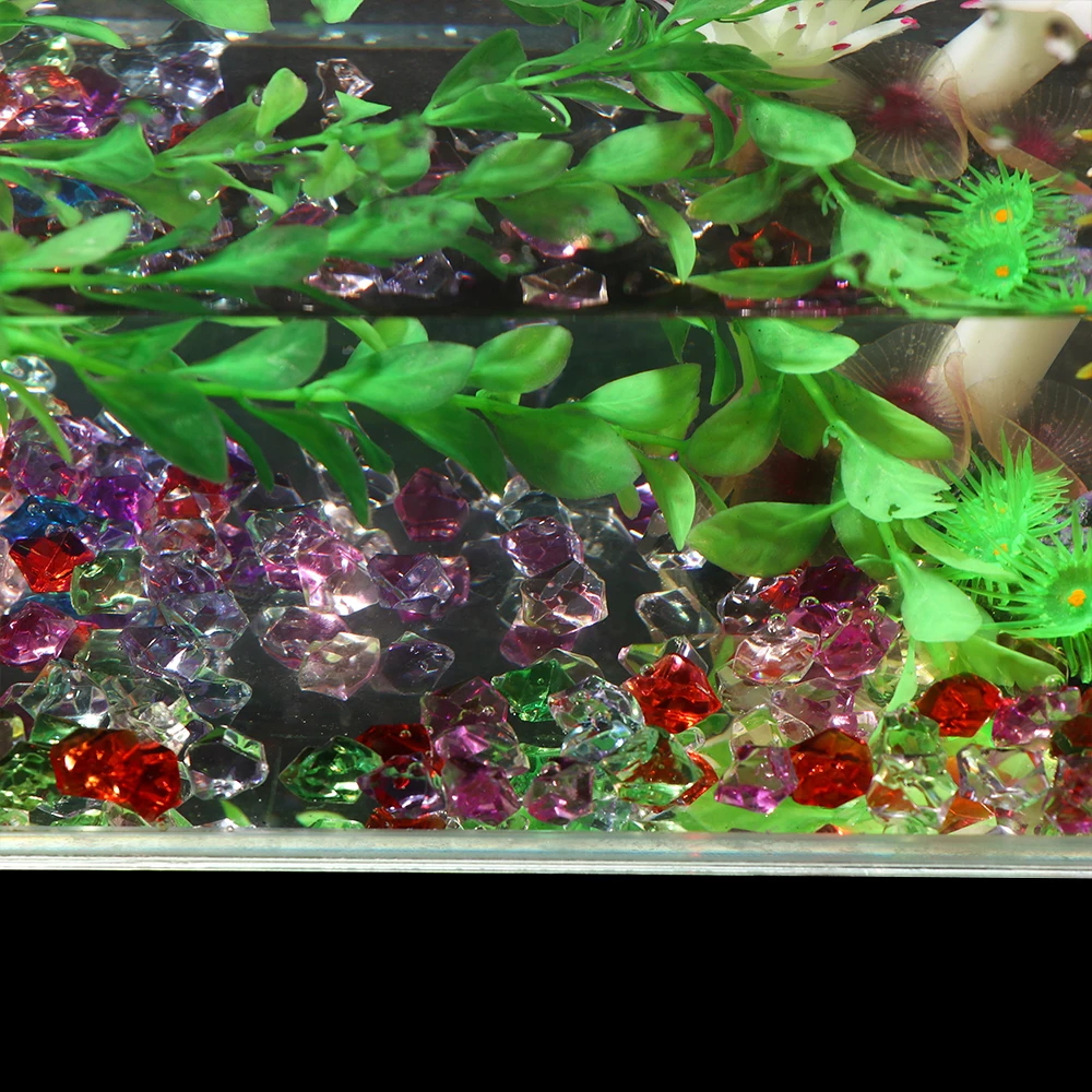 Camal 100Pcs/bag Colorful Aquarium Acrylic Stones Crystal Ice Cubes Decor Vase Filler Pebble Fish Tank Home Ornament Landscape