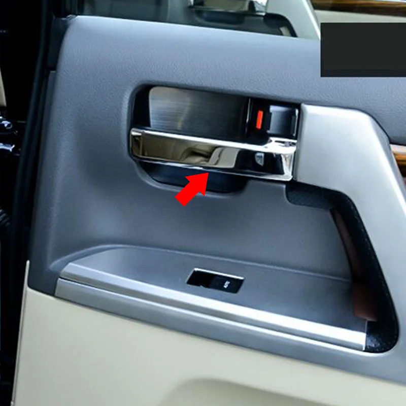 For Toyota Land Cruiser 200 accessories 2013 2014 2015 2016 ABS Chrome Inside door handle protector Cover Trim car styling 4Pcs