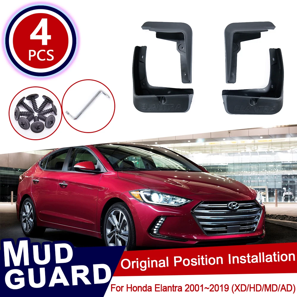 

for Hyundai Elantra 2001~2019 XD HD MD AD Car Mud Flaps Mudguard Splash Guards Fender Mudflaps Flap Accessories 2016 2017 2018