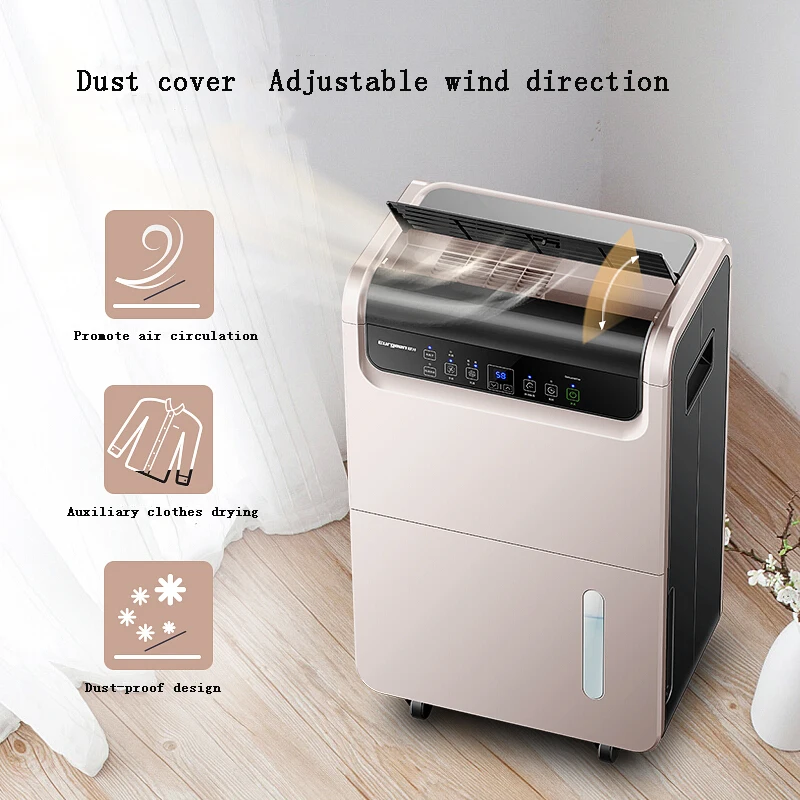 50L/D Electric Air Dehumidifier for Home Multifunction Touch Air Clothes Dryer Heat Dehydrator