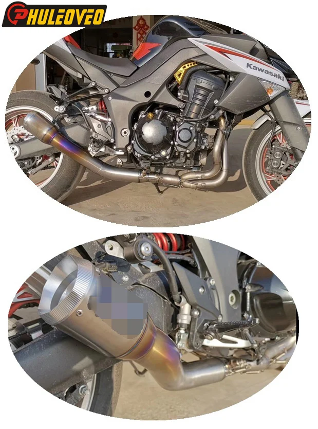 Titanium Alloy 2010-2021 Z1000 Motorcycle Exhaust Fulll System Header Tube Front Pipe with Exhaust Rscape for Z1000 10-21 Moto