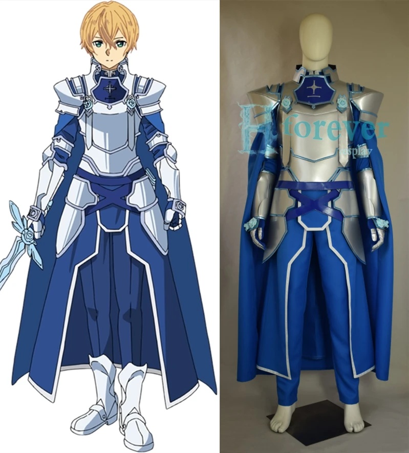 

[Customized] Anime Sword Art Online Alicization Eugeo Battle Uniform Cosplay Costume Unisex For Halloween Carnival Free Shipping