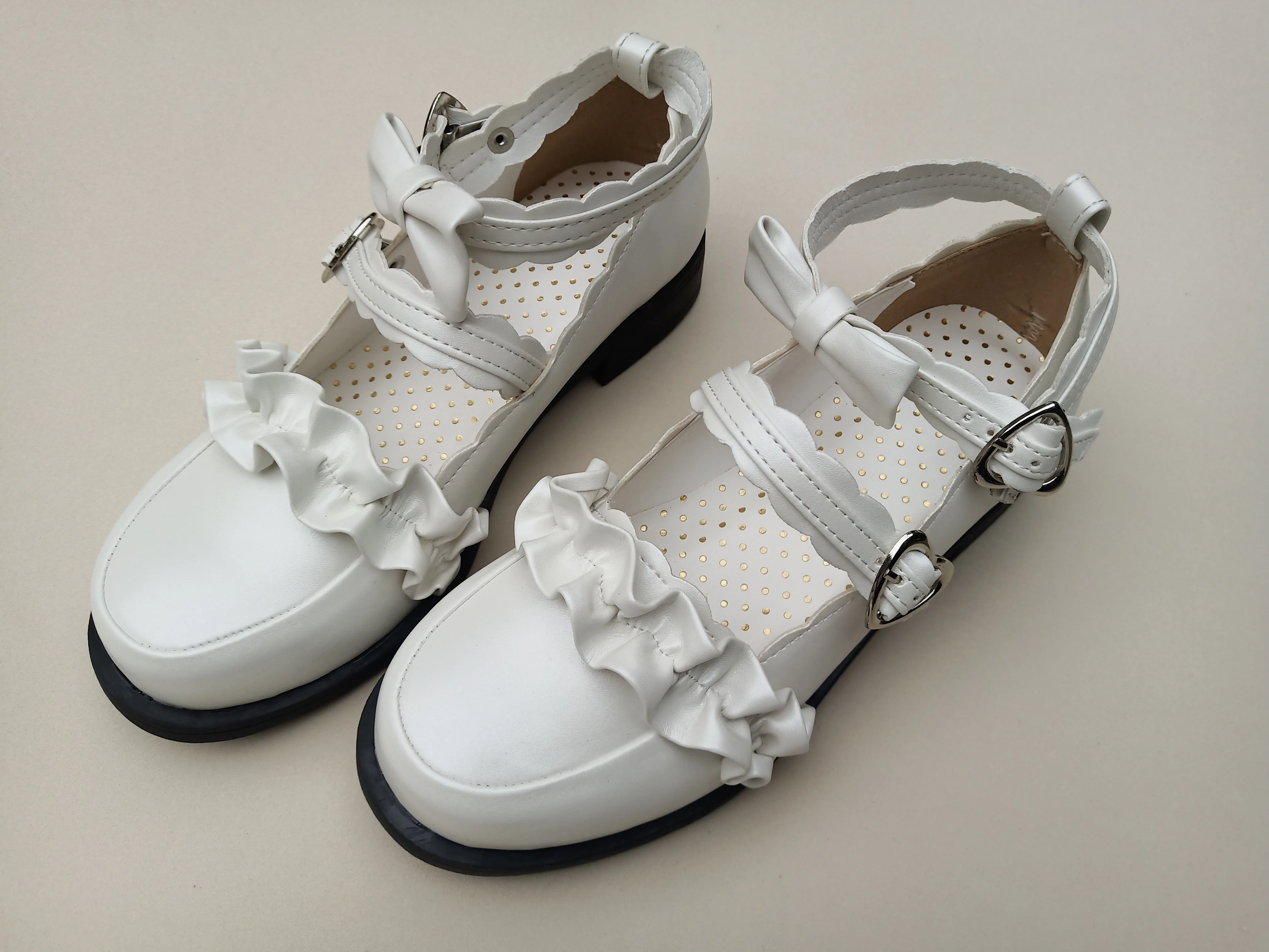 Scarpe lolita giapponesi scarpe uniformi JK scarpe donna lolita dress scarpe cosplay tacco basso donna rosa bianco rosso