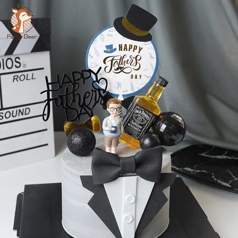 Love Dad Daddy Father\'s Day Cake Topper for Dad\'s man Birthday Party Decorations Baking Supplies Love Gifts