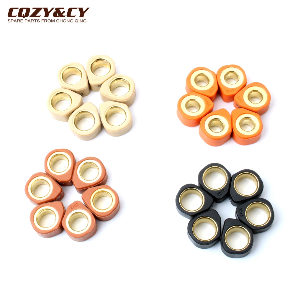 6pc Roller Set / Variator Weights 20x12mm 9g 11g 13g 16g For Benelli Velvet Touring 125cc 150cc Scooter