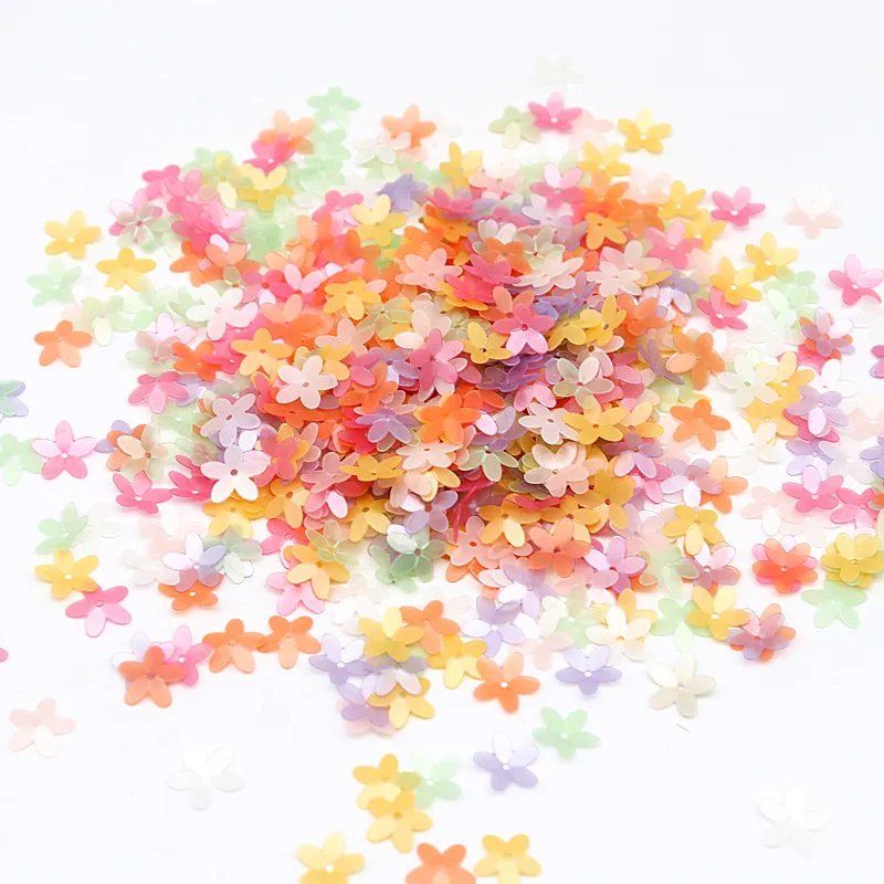 Flower Sequins Matte Lentejuelas 10mm Cup Five Finger Sequin Loose Paillettes Sewing Wedding Craft Women Garments Accessory