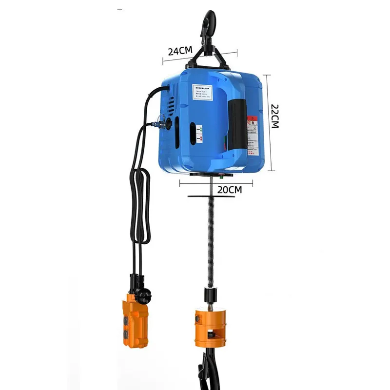 Mini electric hoist 220v small crane portable remote control household air conditioner crane small lifting hoist