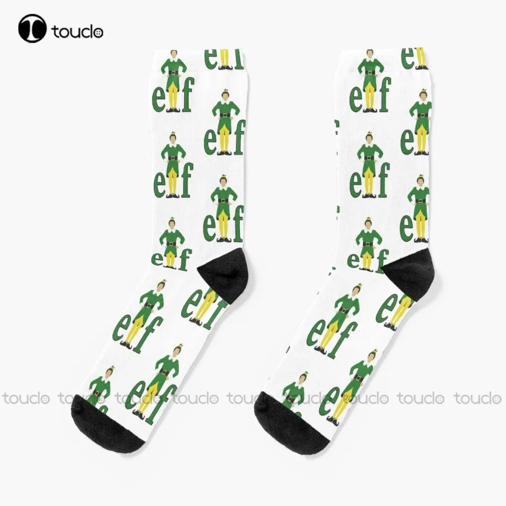 

Elf Socks Cozy Socks Christmas New Year Thanksgiving Day Gift Unisex Adult Teen Youth Socks 360° Digital Print Custom Funny Sock