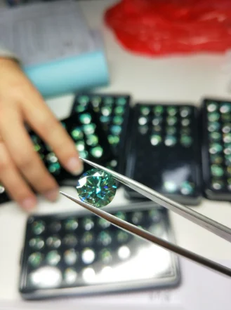 Dark Green Moissanites 3.0~12mm By Excellent Cut Loose Moissanits Carat Stone For Wendding Ring Setting
