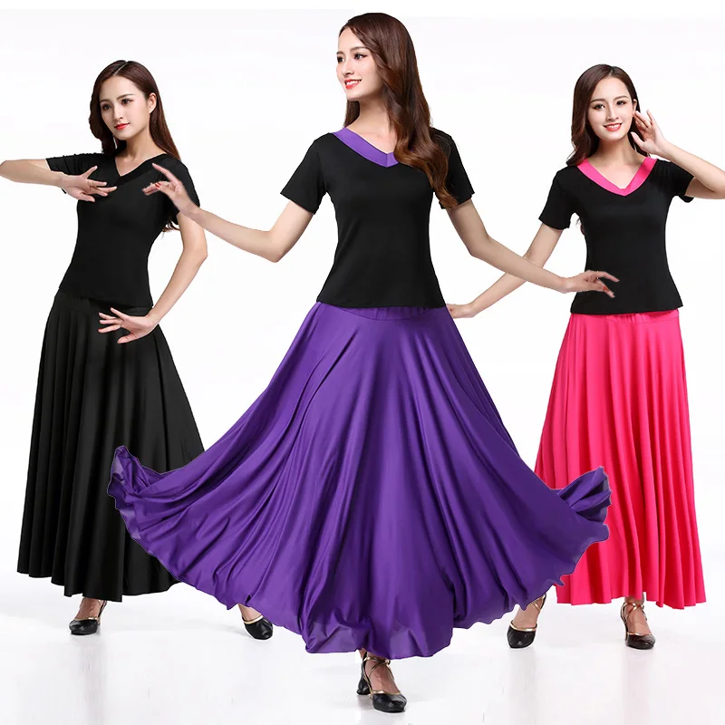 Dance Skirt Women Flamenco Festival Dance Costumes Female Belly Stage Performance Skirt Flamengo Ballet Ballroom Costumes