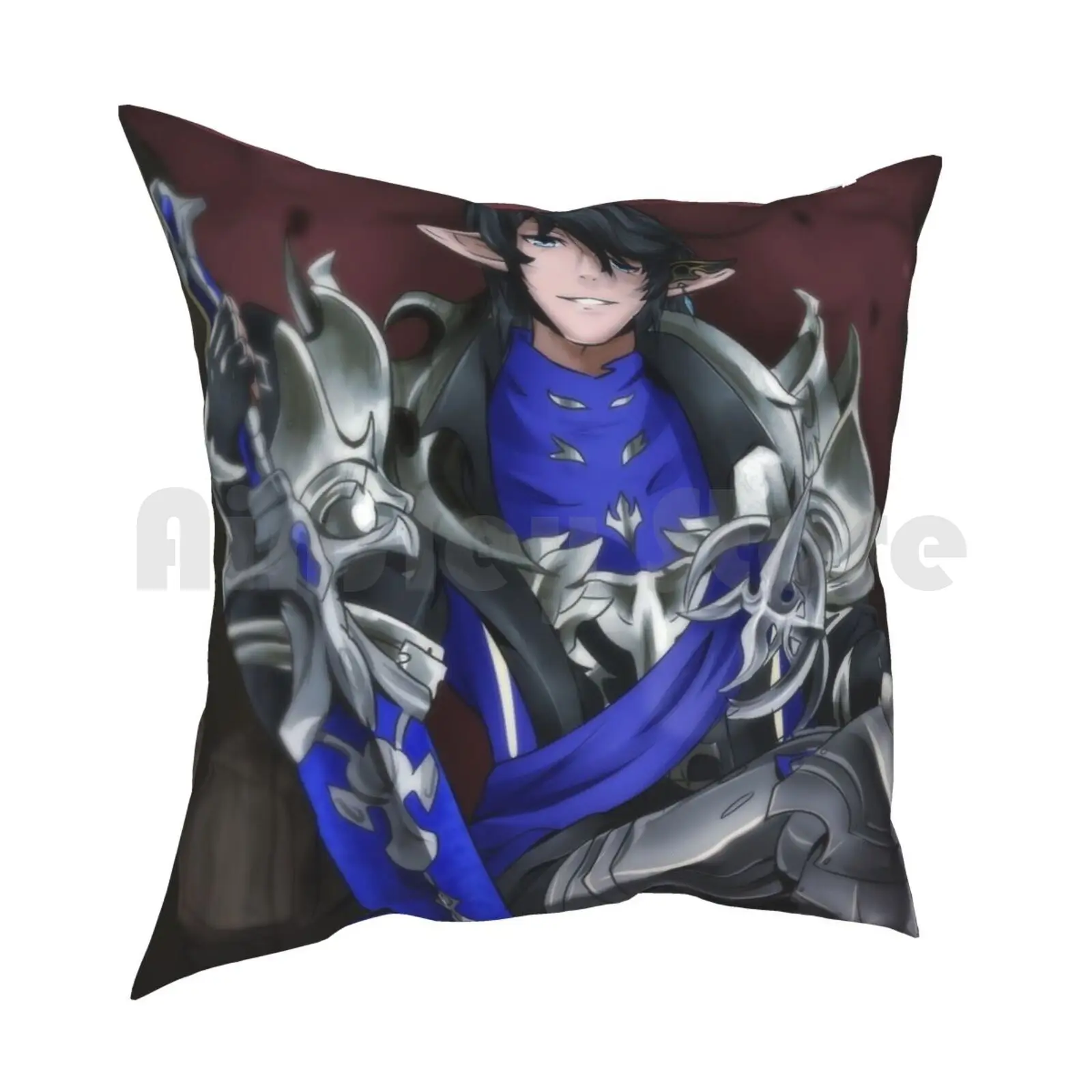 Final Fantasy Xiv-Ser Aymeric Pillow Case Printed Home Soft DIY Pillow cover Anime Manga Final Fantasy 14 14 Ffxiv Final