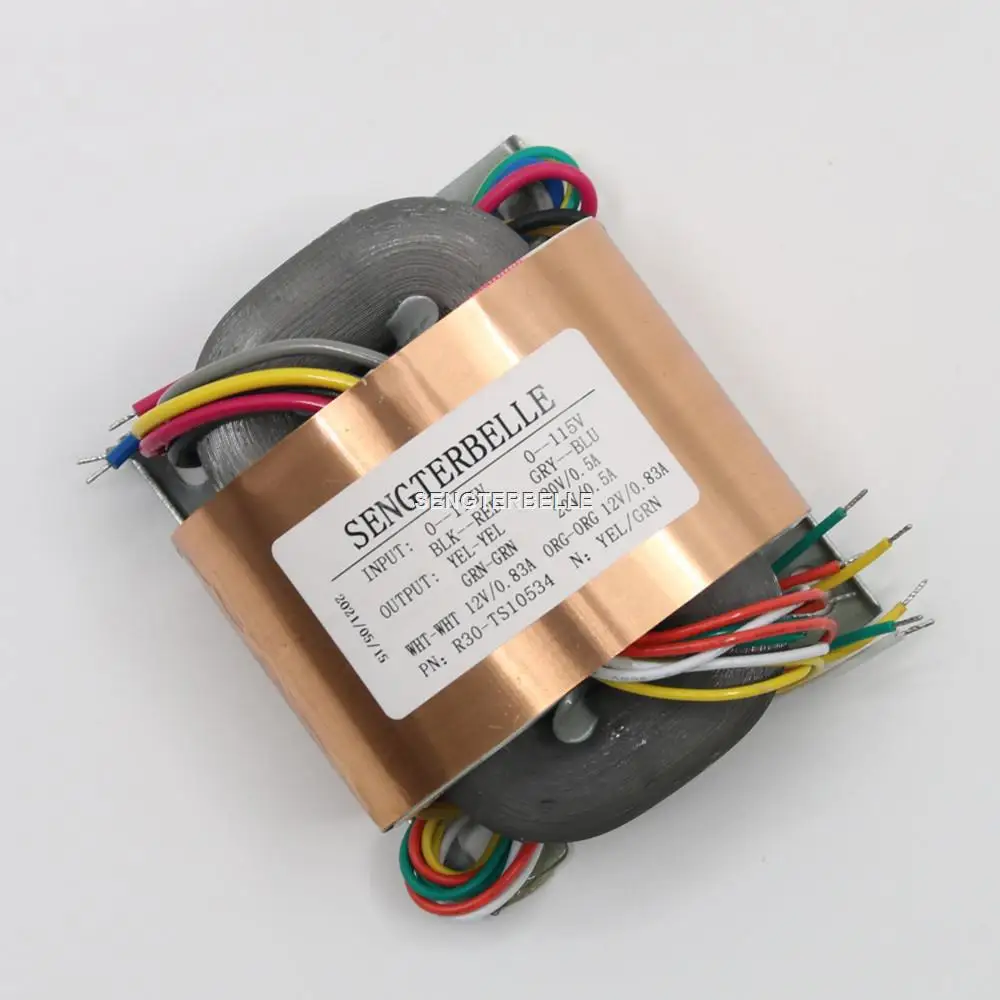 1PC 40VA （40W） Pure Copper R-Core Transformer 20V*2+12V*2  For Audio Preamp / DAC / AMP