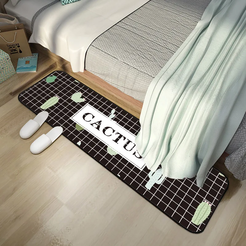 2020 New Welcome Mat for Front Door Nordic Fashion Geometric Green Cactus Kitchen Mat Entry Mat Anti-Slip Floor Mat