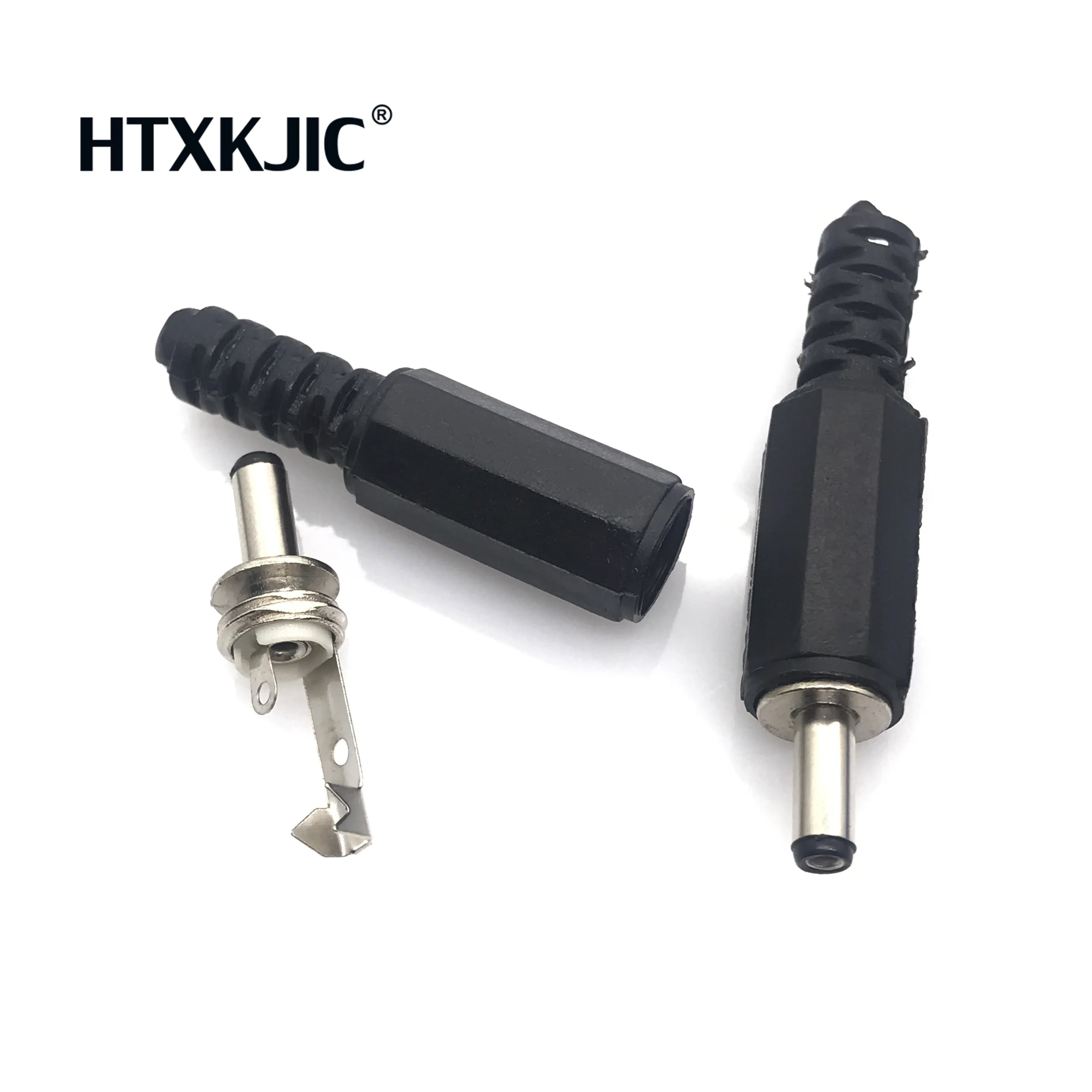 20 piezas-Adaptador de enchufe de alimentación DC macho, Conector de plástico, 1,35x3,5mm, 3,5x1,35mm