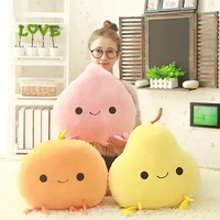 Cute Cartoon Fruit Plush Toy Peach Mango Orange Pear Stuffed Pillow Home Deco Birthday Gifts