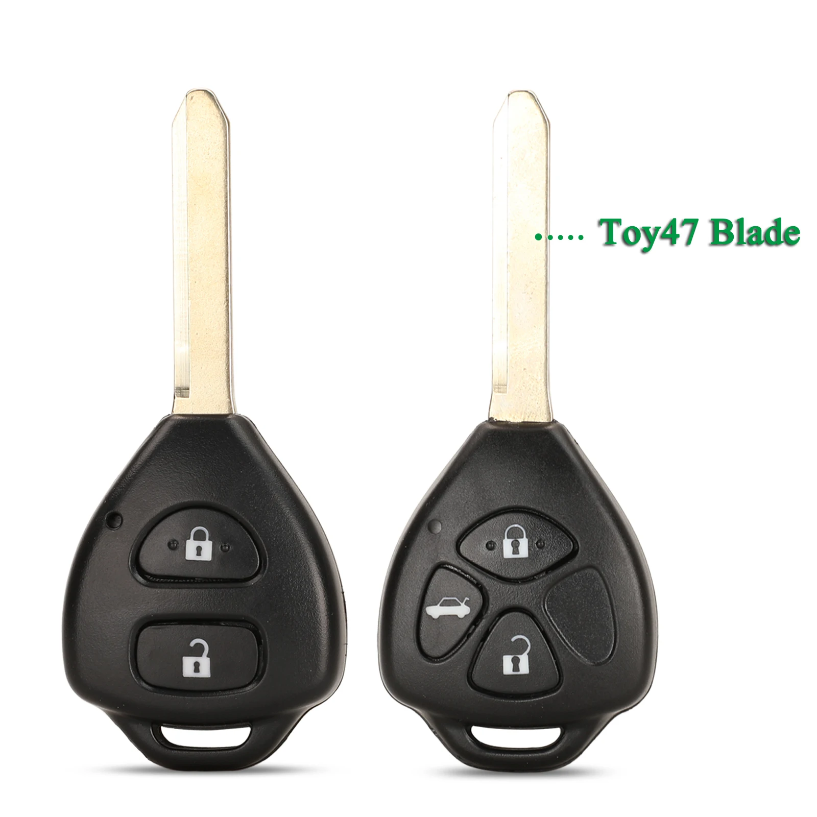 jingyuqin 2/3 Buttons Remote Car Key Shell Case Cover Fob For Toyota Auris Corolla Verso Yaris Uncut TOY47 Blade Replacement