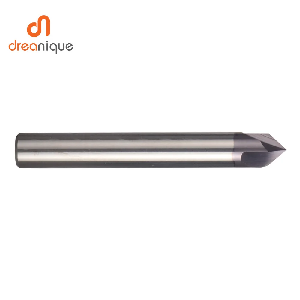 Imagem -03 - Cnc Carboneto Chamfering Fresa 60 90 120 Graus Revestido Flautas Rebarbação Final Moinho Gravura e Escultura Bit Router 1pc
