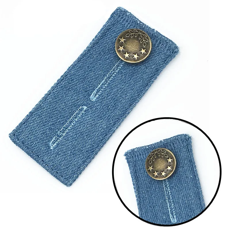 1PC Unisex Jeans Trousers Waist Expander Button Elastic Adjustment Waist Button Belt Extension Buckle Waistband Extender