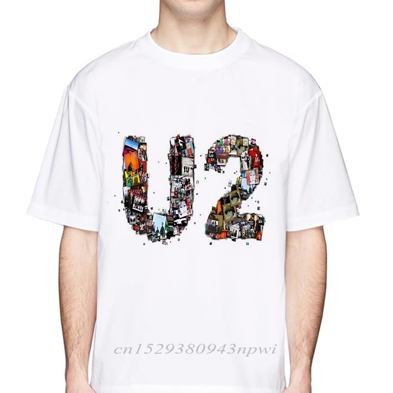 u2 2020 tshirt Men Fashion Printed T-Shirt Hipster Tee Cool Design Tops men funny t shirt Christmas Gift Tshirt Cotton Fabric