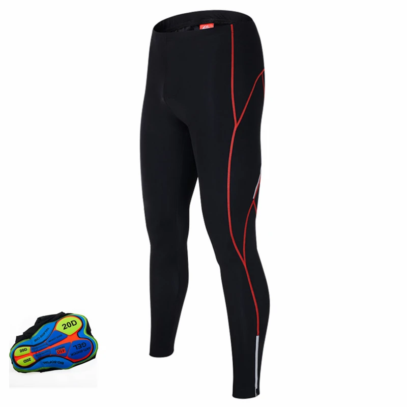 Sublimation Men Autumn Trousers Cycling Bib 20D Padded Cycling MTB Tight Fitting Road Bicycle Bottom Middle-Distance Riding