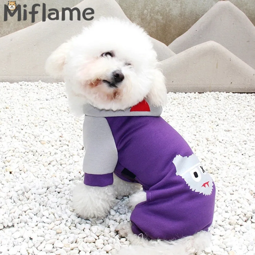 

Miflame Monster Dog Halloween Costume Winter Warm Small Dogs Sweater Four-legged Puppy Clothing Chihuahua Bichon Pet Cat Outfits