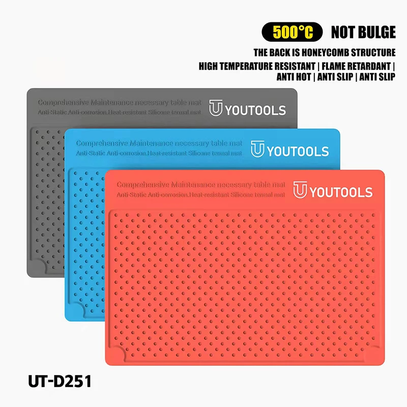 UT-D251 High Temperature Resistance Heat Insulation Silicone Pad For Electrical BGA Soldering Station Maintenance Platform