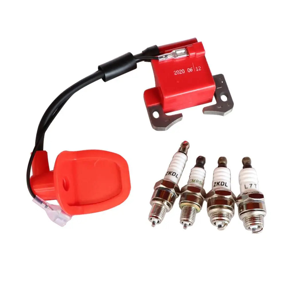 Motorcycle IGNITION COIL Engine part with spark plug for 2-Stroke 43cc 47cc 49cc Mini Quad Pocket Dirt Bike ATV