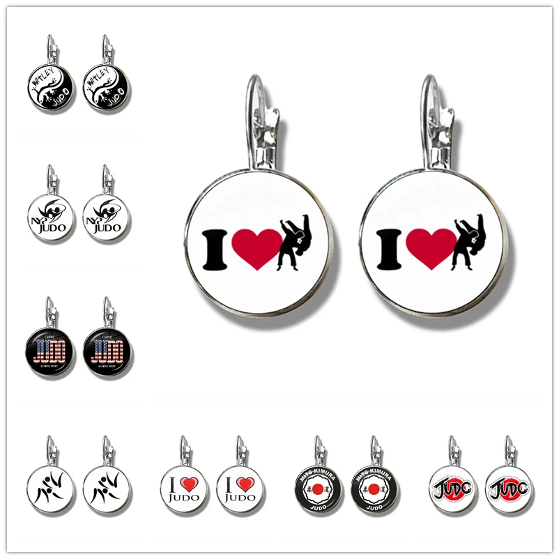 2021 Trendy Sports I Love Judo Earring Women Girls Karate Jewelry High Quality Handmade French Hook Earrings Jewelry