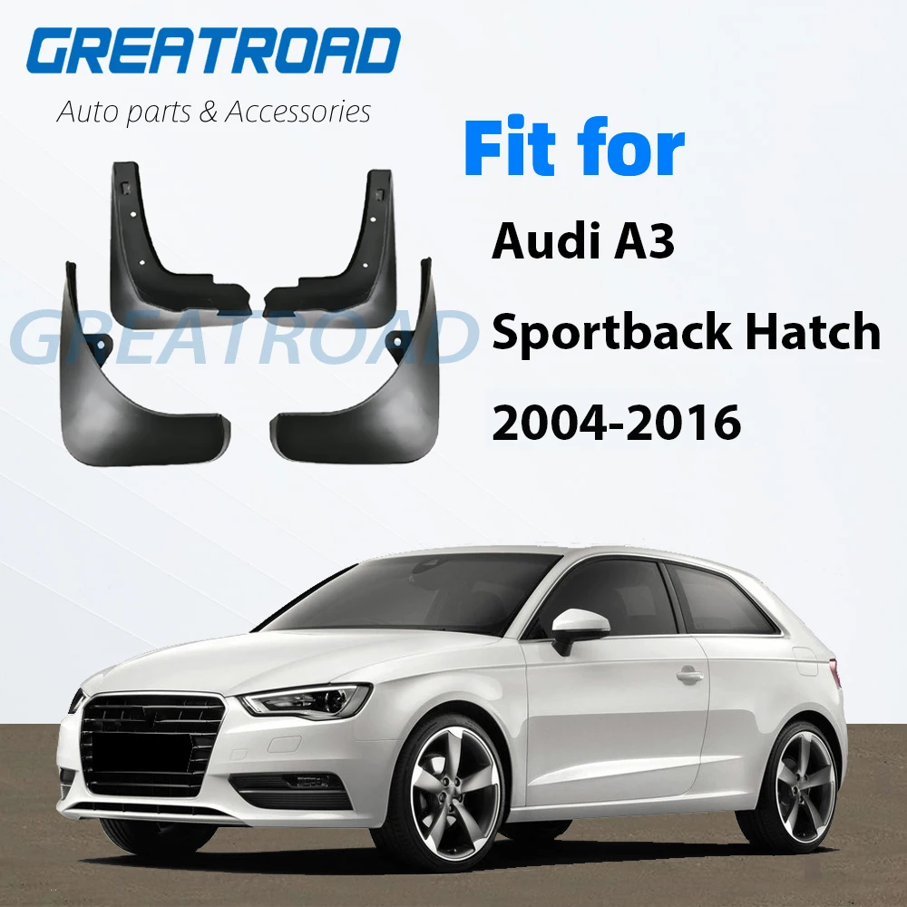 Car Mudflap for Audi A3 Sportback Hatch 2004-2016 Fender Mud Guard Splash Flaps Mudguards Accessories 2005 06 07 08 09 10 2011