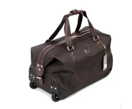 Bolsa de viagem oxford com rodas, mala de bagagem com rodas para mulheres e homens, bolsa de bagagem de mão com rodas para viagem