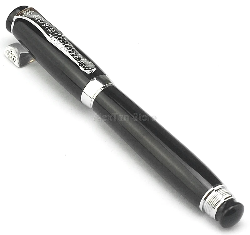 

Duke Tutor Exquisite Fountain Pen , Black Barrel and White Pearl on Top , Ideal For Business Office & Home Gift Pens