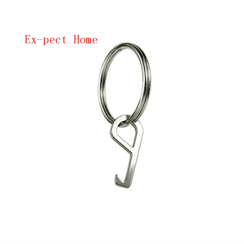 100pcs creative mini bottle opener can opener stainless steel multifunctional key clasp outdoor EDC gadget