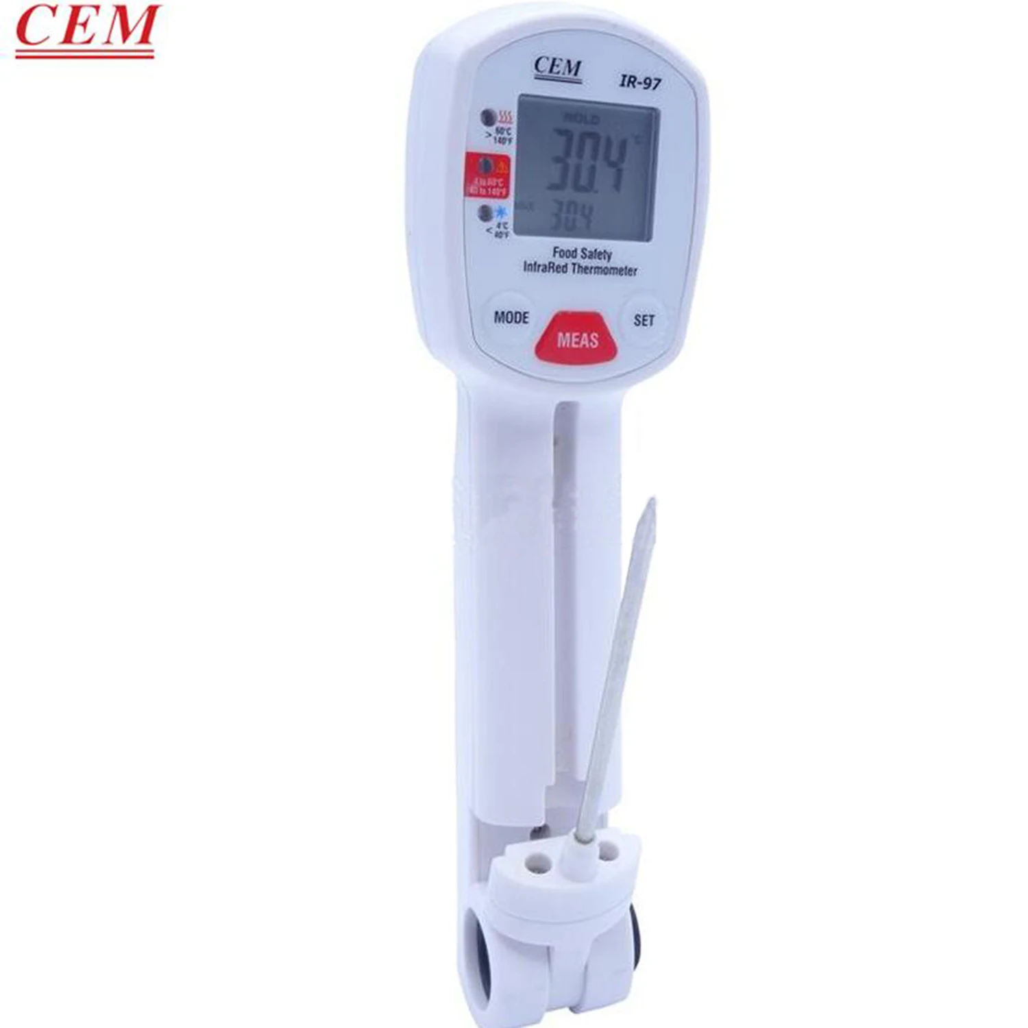 CEM IR-97 infrarouge illac Type alimentaire Therye.com multifonctionnel Sécurité Therye.com Pin Type Center Therye.com sonde de viande.