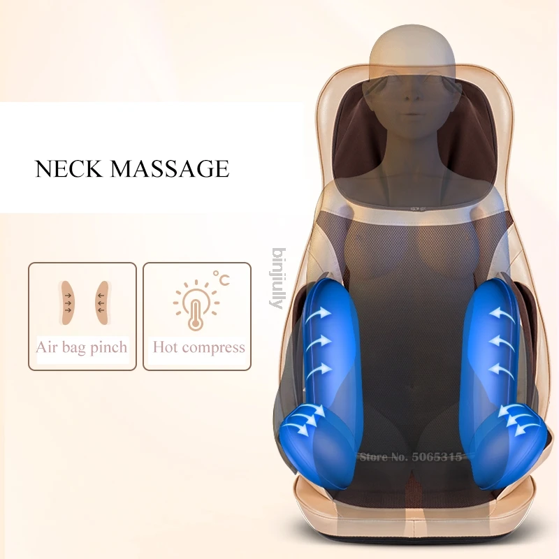 2019 Latest Electric full body Airbag massage cushion Shiatsu Kneading roller massage pad Heating vibration massage chair