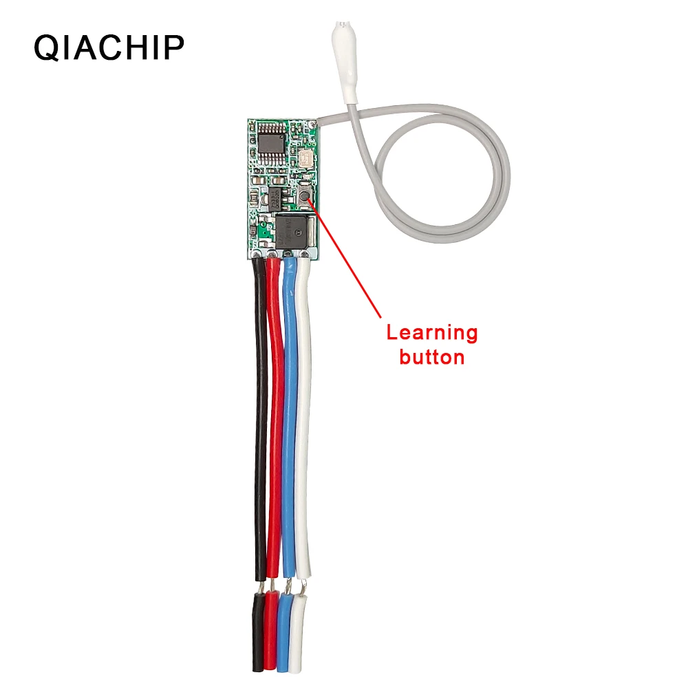 QIACHIP Universal Wireless 433 Mhz DC 3.6V-24V Remote Control Switch 433Mhz 1 CH RF Relay Receiver LED Light Controller DIY Kit