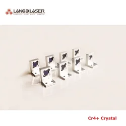 Cr4+:YAG laser crystal with frame , size : 8*8*4mm ,for laser head piece , tattoo removal machine