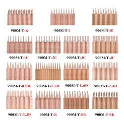 10 ピース/ロット純銅 900M-T はんだ先端 900M-T-K 900M-T-I 900M-T-3.2D はんだごてのヒント 936 938 852D + はんだステーション