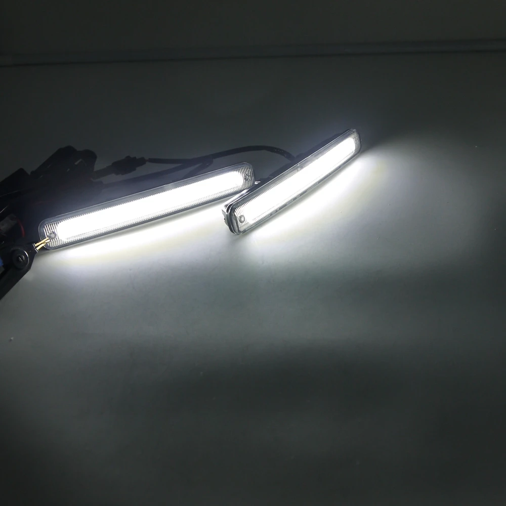 2pcs 12V/24V 18CM Universal Ultra Bright 12W COB Daytime Running Light 6500K LED Car DRL Driving Lamp Waterproof fog lights E4