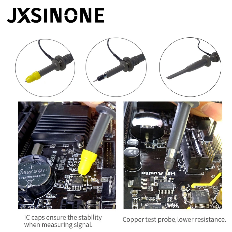 JXSINONE P6100 Oscilloscope Probe Kit DC-100MHz Scope Clip Test Probe 100MHz  X1/X10 For osciloscopio wholesale