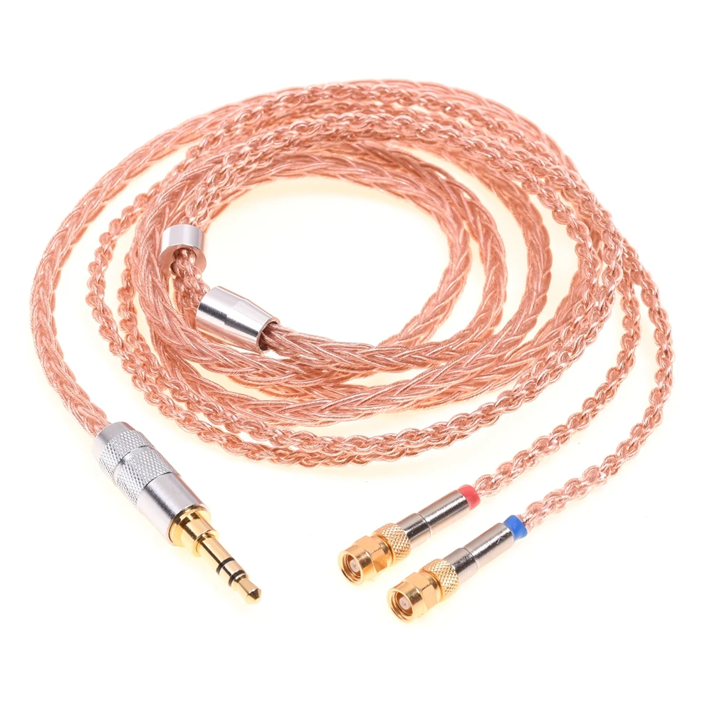 Hi-End Soft TPE Clear 8 Cores 5N OCC HiFi Headphones Upgrade Cable SMC Compatible for Hifiman He-5 He-6 He-500 HE560