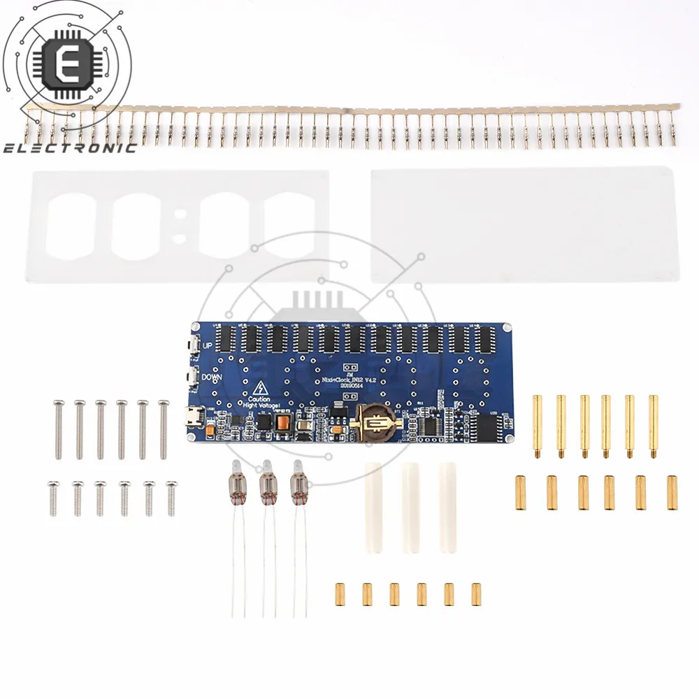 DIY Retro Clock Module Micro USB IN12 IN-12 PCBA Glow Tube For Arduino Digital LED Clock Circuit Board Without CR1220 Battery