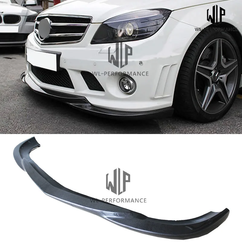 W204 High Quality Carbon Fiber Front Lip Splitter Car Styling Fits for Merceders-benz C Class W204 Good Hand Car Body Kit 12-14