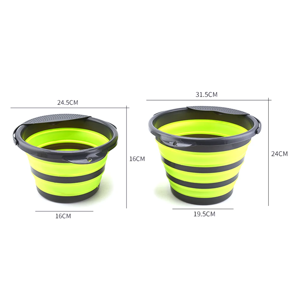 4L/10L Collapsible Bucket Portable Folding Bucket Car Washing Bucket Water Bucket Container With Handle For Backpacking Camping