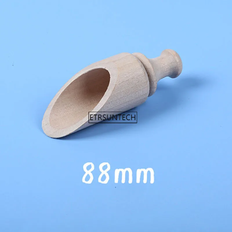 200pcs Wooden Scoops Mini Small Spoon Sugar Bath Salt Seasoning Scooper for Home Kitchen Tool